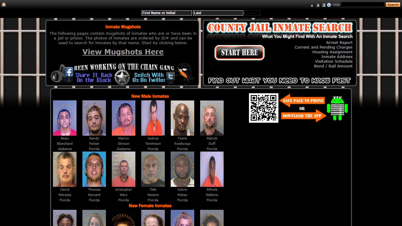 Recent Arrest Mugshots And Inmate Search